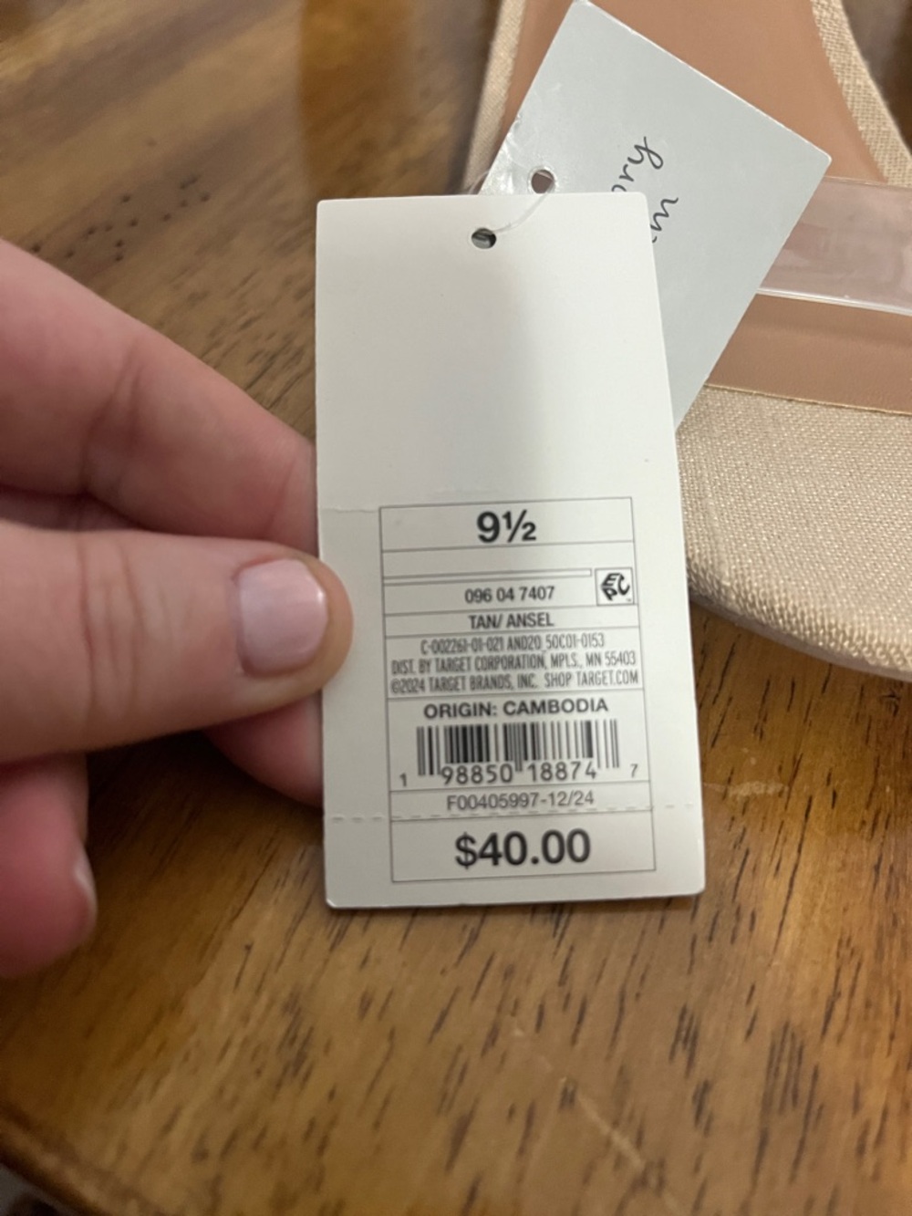 Target a new day Beige Clear-Strap Slide Mules, NWT - Picture 2 of 3